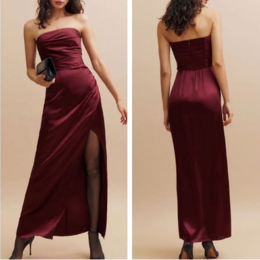 Reformation Barrow Silk Dress Size 12 NWT Chianti